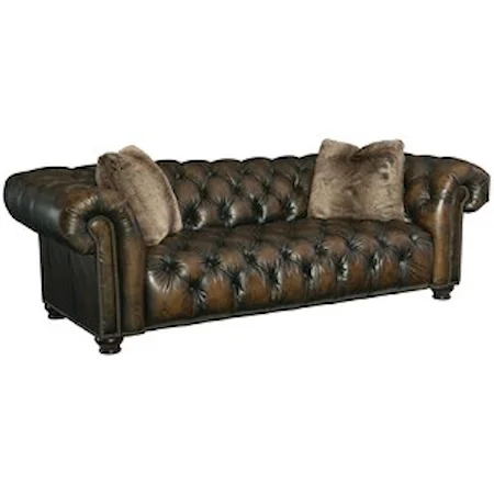 Traditional Sofa with Nailhead Trim and Tufting